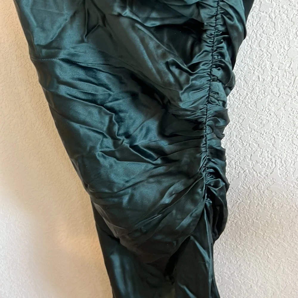 The Sei One Shoulder Midi Dress in Hunter - Picture 10 of 16